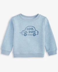 First Impressions Baby Boys Long-Sleeve Cool Lil Dude Fleece Sweatshirt, Exclusively at Macy's