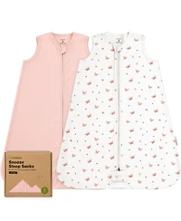KeaBabies 2-Pack Snooze Baby Sleep Sacks, Cotton Wearable Blanket, Soft Toddler Sleeping Bag
