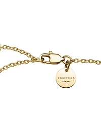 Rosefield Emerald Dotted Bracelet In 14K Yellow Gold Plated Stainless Steel
