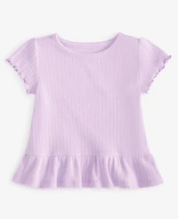 First Impressions Baby Girls Short-Sleeve Pointelle T-Shirt