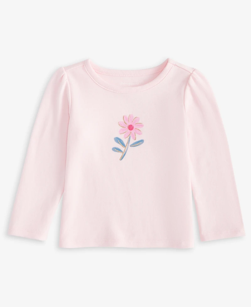 First Impressions Baby Girls Long-Sleeve Floral Graphic T-Shirt