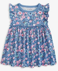 First Impressions Baby Girls Short-Sleeve Floral-Print Dress