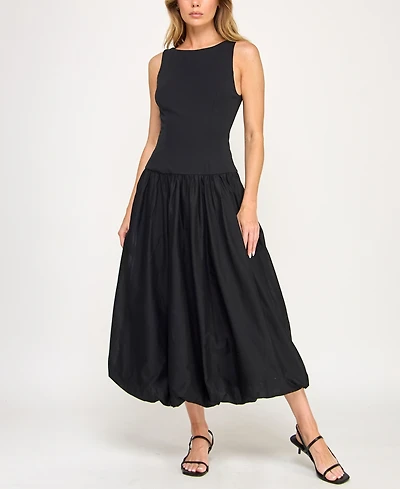 Row A Juniors' Midi Bubble Skirt