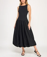 Row A Juniors' Midi Bubble Skirt