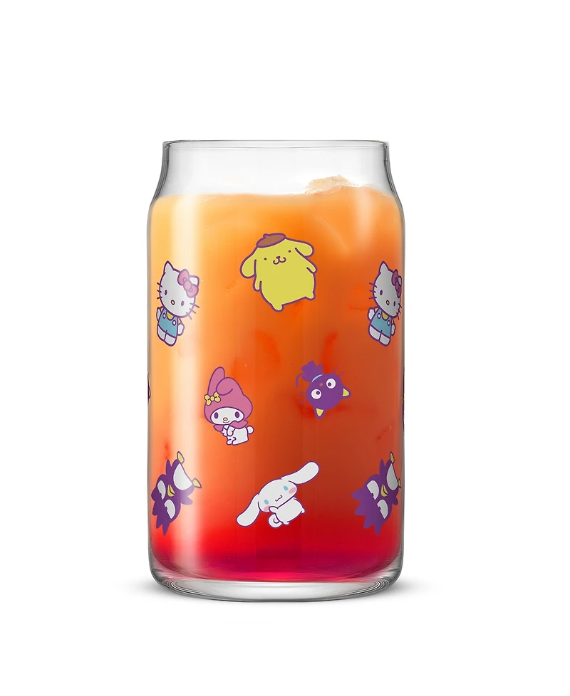 JoyJolt Hello Kitty Friends Character Toss Can Drinking Glasses, Set of 4