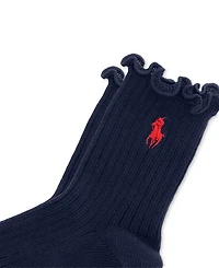 Polo Ralph Lauren Women's Lettuce Edge Anklet Socks 79132