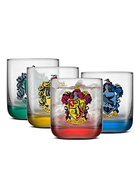 JoyJolt Harry Potter House Pride Short Drinking Glasses, Set of 4
