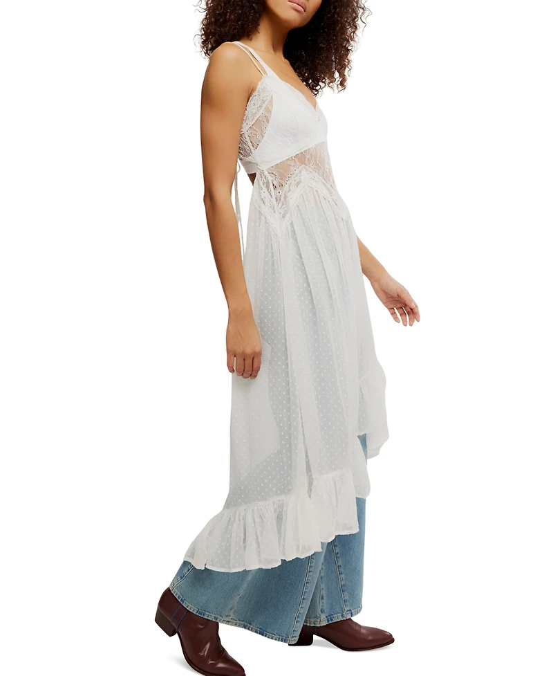 Free People Women's Light My Fire Maxi Slip Dress