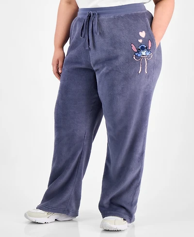 Disney Trendy Plus Stitch Fleece Drawstring Pants