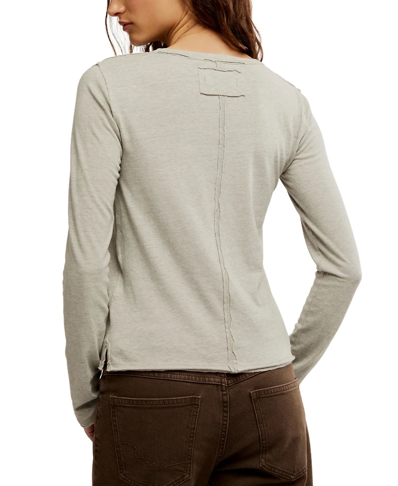 Free People Women's Nova Crewneck Long-Sleeve Top