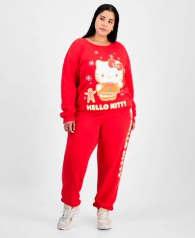 Love Tribe Trendy Plus Size Hello Kitty Holiday Sweatshirt Hello Kitty Holiday Sweatpants