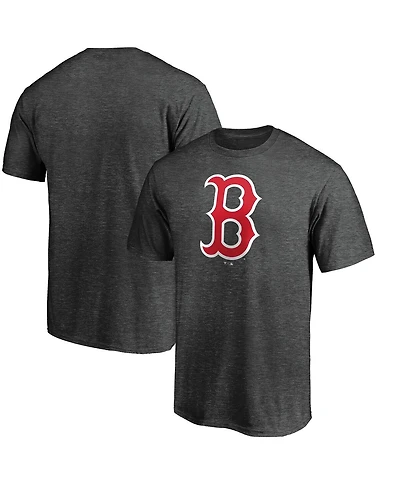Fanatics Mto Label Men's Heather Charcoal Boston Red Sox Logo T-Shirt