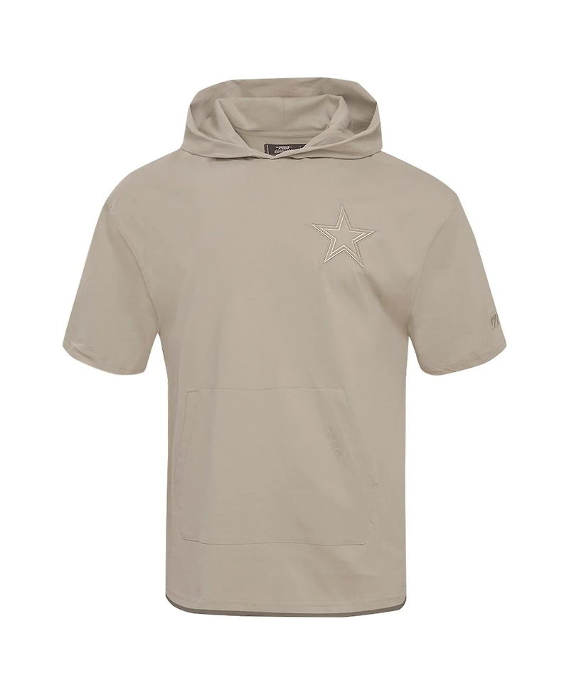 Pro Standard Men's Tan Dallas Cowboys Neutrals Capsule Short Sleeve Pullover Hoodie