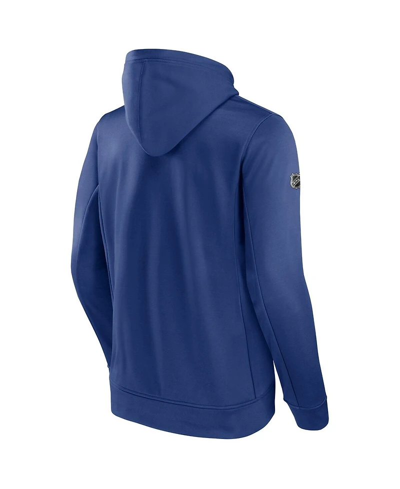 Fanatics Men's Blue Tampa Bay Lightning Authentic Pro Fleece Pullover Hoodie
