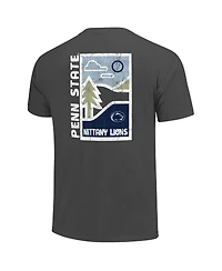 Image One Men's Graphite Penn State Nittany Lions Comfort Colors Minimal Vista Distressed Graphics T-Shirt