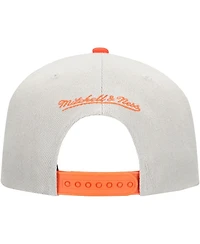 Mitchell & Ness Men's Gray/Orange Houston Astros Knock Out Panel Snapback Hat