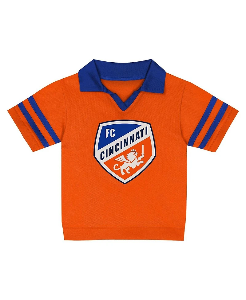 Outerstuff Toddler 2-Piece Orange Fc Cincinnati Charming Dude Top and Short Set