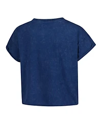 Sportiqe Women's Navy Indiana Fever Rock N Roll Collection Gwen Mineral Wash Cropped T-Shirt