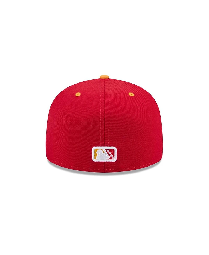 New Era Men's Red Hudson Valley Renegades Theme Nights 59FIFTY Fitted Hat