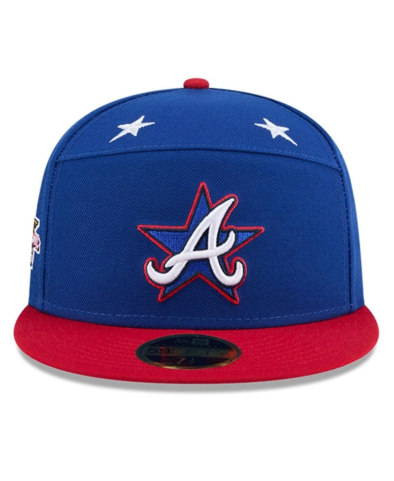 New Era Men's Blue/Red Atlanta Braves 2025 Mlb All-Star Game Workout Side Patch 59FIFTY Fitted Hat