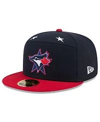 New Era Men's Navy/Red Toronto Blue Jays 2025 Mlb All-Star Game Workout Side Patch 59FIFTY Fitted Hat