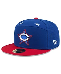 New Era Men's Blue/Red Cincinnati Reds 2025 Mlb All-Star Game Workout Side Patch 59FIFTY Fitted Hat