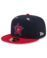 New Era Men's Navy/Red Baltimore Orioles 2025 Mlb All-Star Game Workout Side Patch 59FIFTY Fitted Hat