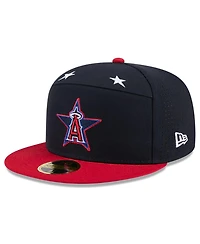 New Era Men's Navy/Red Los Angeles Angels 2025 Mlb All-Star Game Workout Side Patch 59FIFTY Fitted Hat