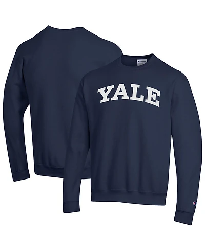 Champion Men's Navy Yale Bulldogs Basic Arch Fleece Pullover Sweatshirt