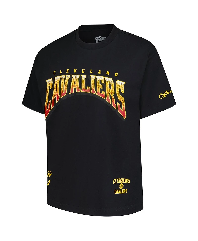 Two Hype Men's Black Cleveland Cavaliers Drip Dime Collection Premium T-Shirt