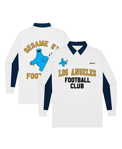 Peace Collective Big Boys and Girls White Lafc Rugby Long Sleeve Polo Shirt