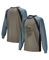 Section 119 Men's and Women's Brown the Allman Brothers Band Wordmark Raglan Long Sleeve Swim Shirt
