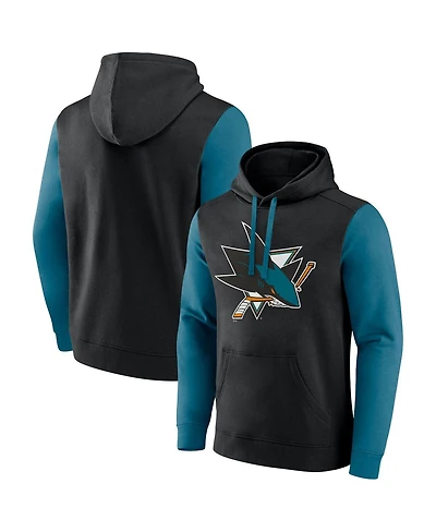 Fanatics Men's Black San Jose Sharks Team Pullover Hoodie