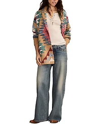 Lucky Brand Women's Southwest Shawl-Collar Cotton Cardigan