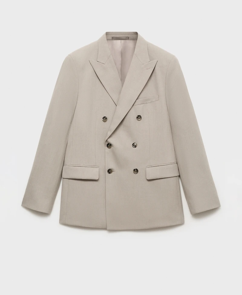 Mango Men's Monaco Double-Breasted Slim-Fit Suit Blazer