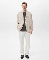Mango Men's Slim-Fit Linen Suit Blazer
