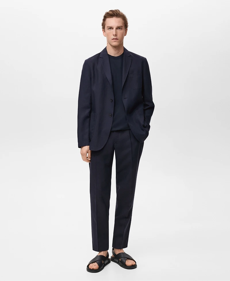 Mango Men's Slim-Fit Linen Suit Blazer