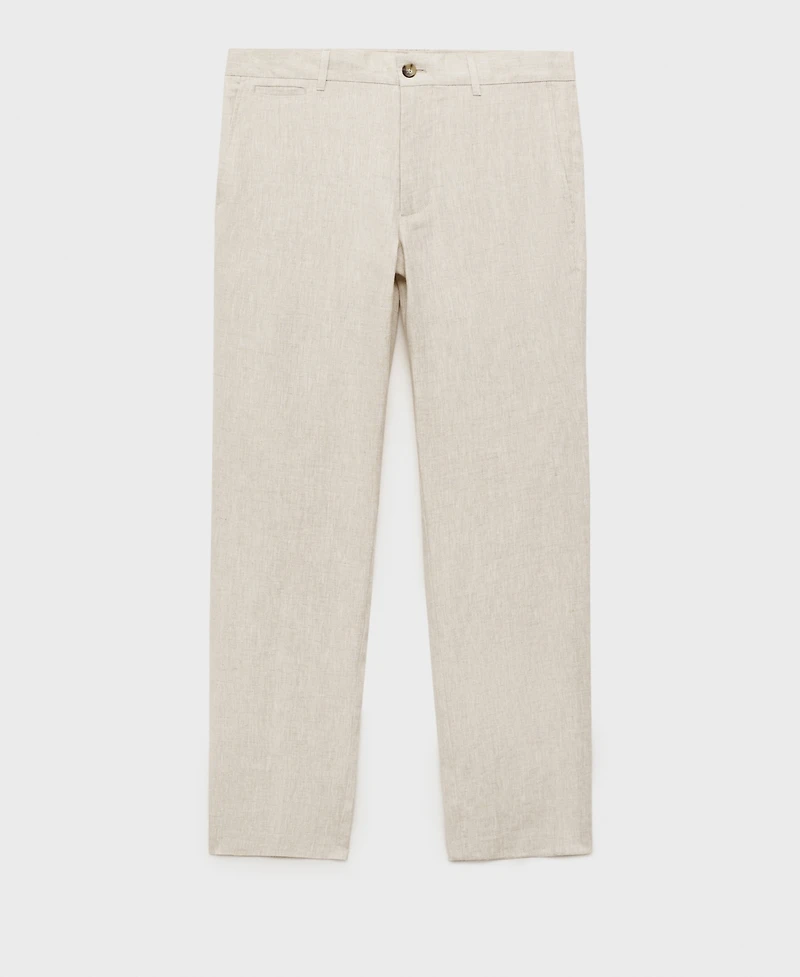 Mango Men's Slim-Fit Linen Pants
