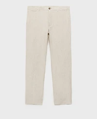 Mango Men's Slim-Fit Linen Pants