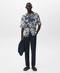 Mango Men's Slim-Fit Linen Pants