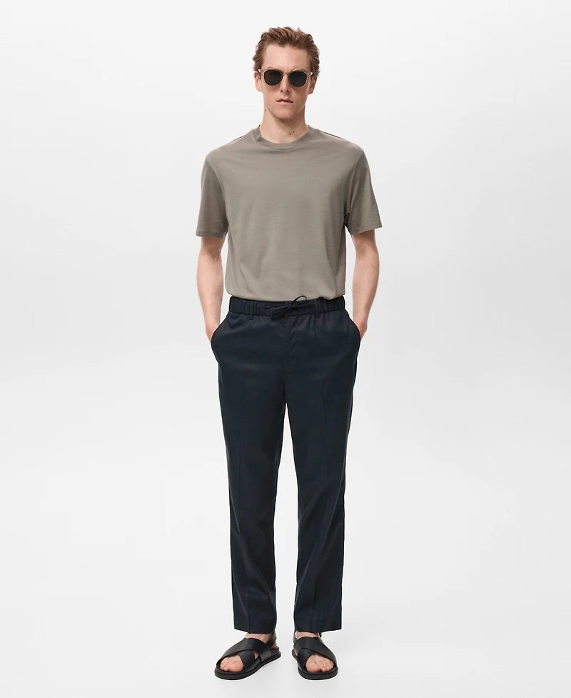 Mango Men's Lyocell Cotton Jogger Pants