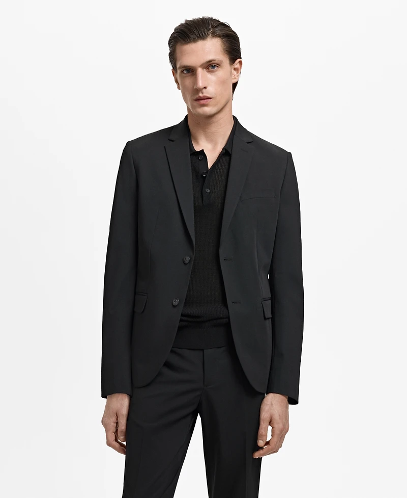 Mango Men's Stretch Fabric Super Slim-Fit Suit Jacket
