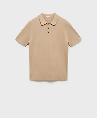 Mango Men's Fine-Knit Cotton Polo Shirt