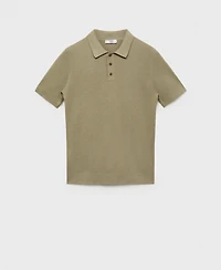 Mango Men's Fine-Knit Cotton Polo Shirt