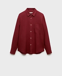 Mango Men's Linen Pocket Shirt
