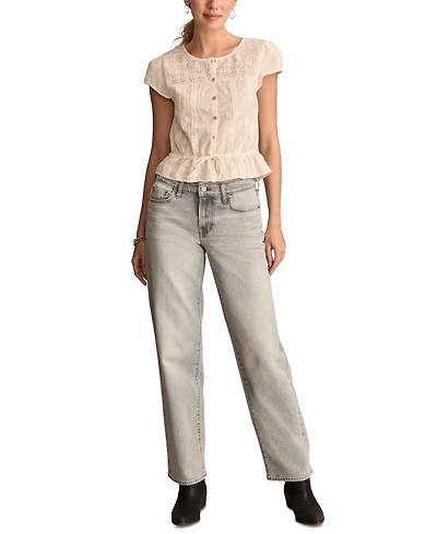 Lucky Brand Women's The Baggy Mid-Rise Relax-Leg Jeans