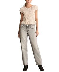 Lucky Brand Women's The Baggy Mid-Rise Relax-Leg Jeans
