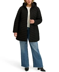 Nautica Plus Hooded Water-Resistant Puffer Coat