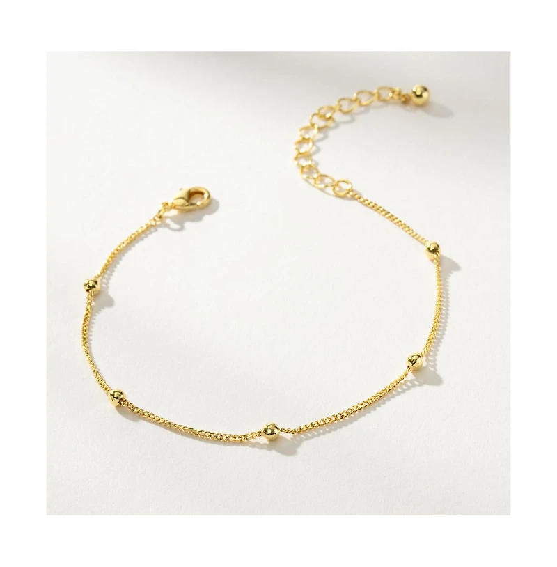 14k Gold-Plated Everyday Bracelet, 6.5" + 2" extender