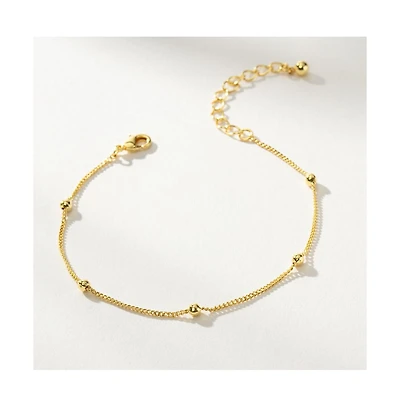 14k Gold-Plated Everyday Bracelet, 6.5" + 2" extender